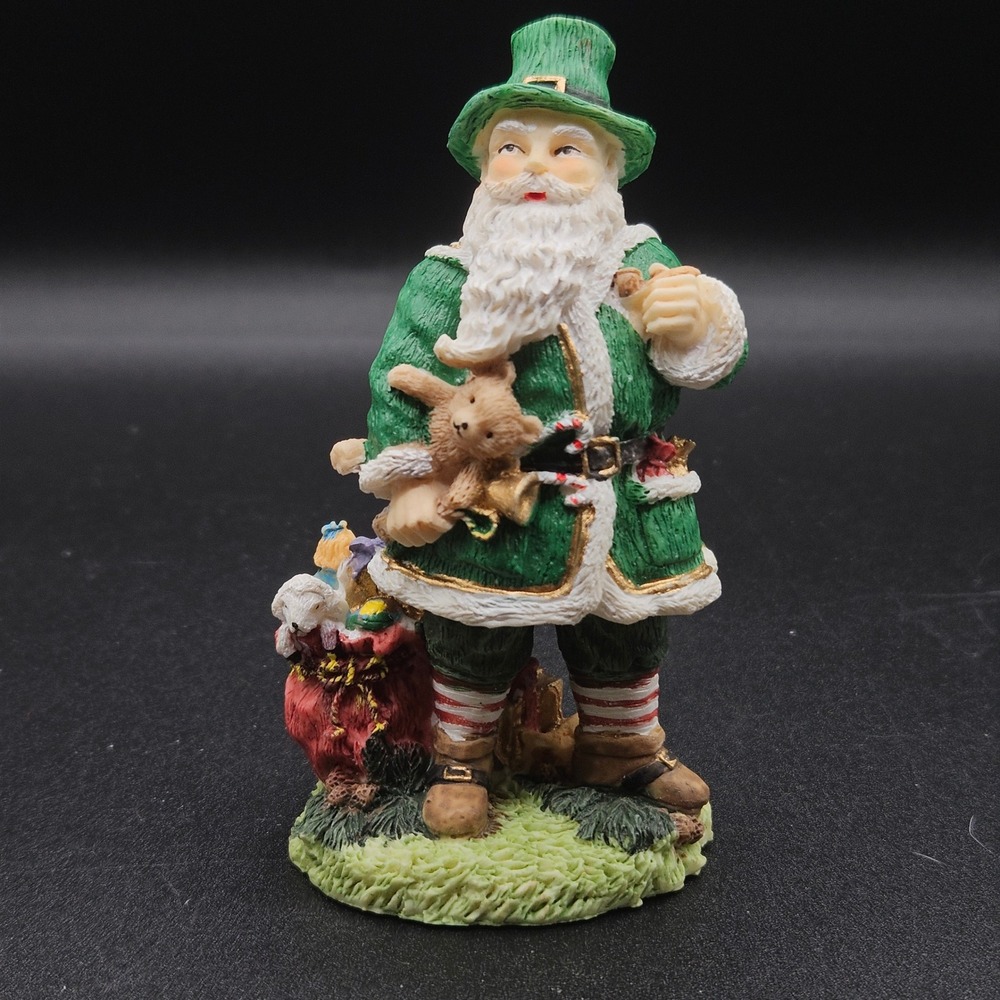 Vintage 1995 Irish Father Christmas Figurine Green Santa IRS Inc SC16 Ireland
